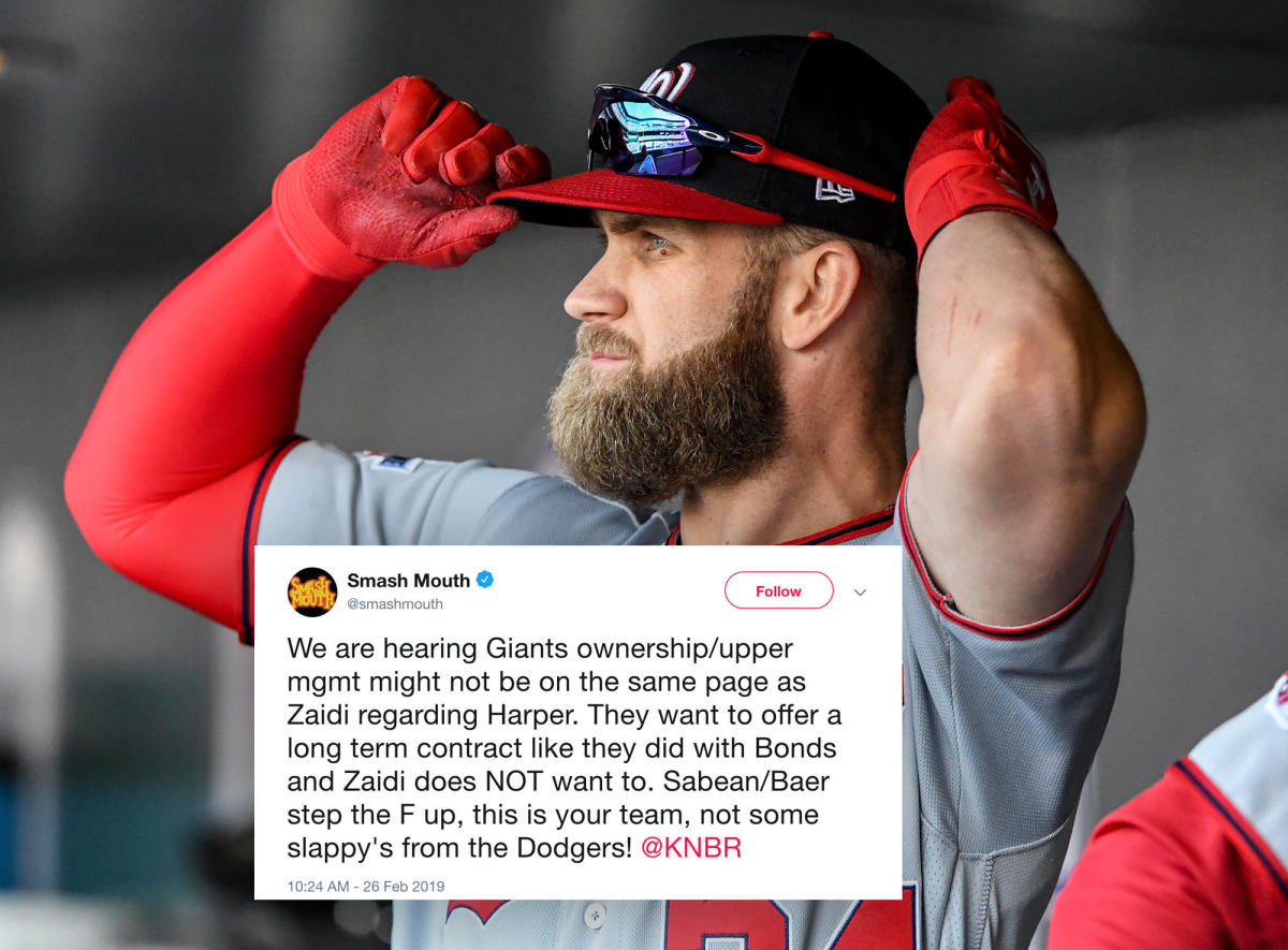 Bryce Harper gives Giants fans the 'shush' sign after second