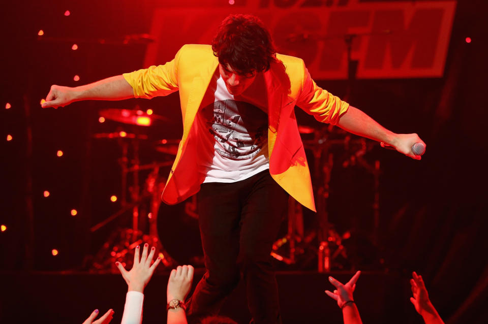 LOS ANGELES, CA - DECEMBER 01:  Singer Joe Jonas of the Jonas Brothers performs onstage during KIIS FM's 2012 Jingle Ball at Nokia Theatre L.A. Live on December 1, 2012 in Los Angeles, California.  (Photo by Christopher Polk/Getty Images for Clear Channel)