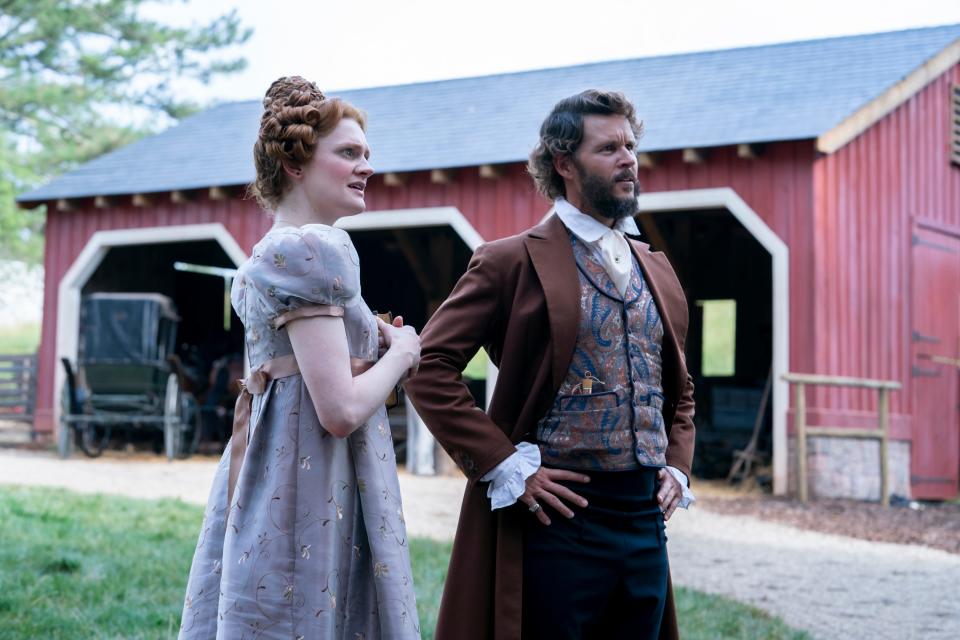 Gayle Rankin as Margaret Weylin and Ryan Kwanten as Thomas Weylin in "Kindred."