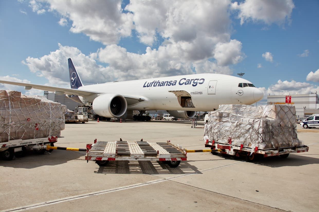 Air lift: Germany’s national airline has flown 80 tons of fruit and veg to Yorkshire (Lufthansa)