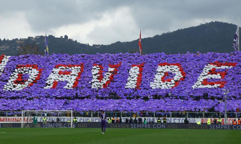 Fiorentina paid tribute to Davide Astori in their first match since their captain’s death.