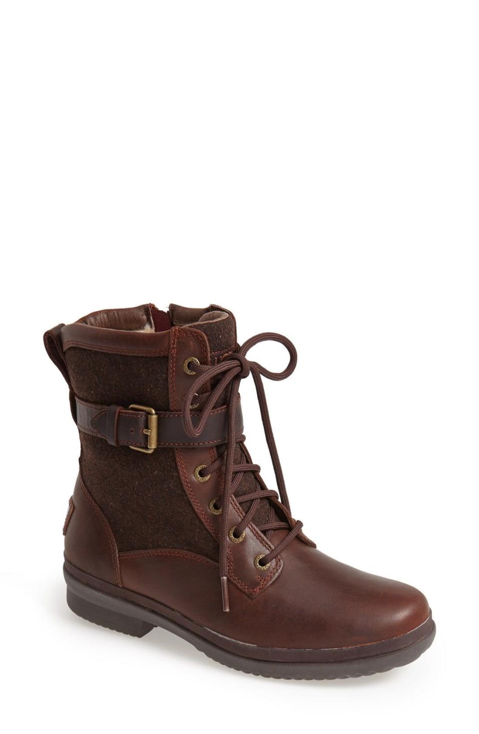 <p><strong>UGG</strong></p><p>nordstrom.com</p><p><a href="https://go.redirectingat.com?id=74968X1596630&url=https%3A%2F%2Fshop.nordstrom.com%2Fs%2Fugg-kesey-waterproof-boot-women%2F3714617&sref=https%3A%2F%2Fwww.womenshealthmag.com%2Fstyle%2Fg35327259%2Fnordstrom-secret-sale-2021%2F" rel="nofollow noopener" target="_blank" data-ylk="slk:Shop Now;elm:context_link;itc:0;sec:content-canvas" class="link ">Shop Now</a></p><p><strong><del>$160</del> $100 (37% off)</strong></p><p>Disguised as a combat boot, this sherpa-lined UGG can do it all. Think: long walks in nature, socially distanced hangouts, and any activity that requires having to leave your house when it's freezing outside.</p>