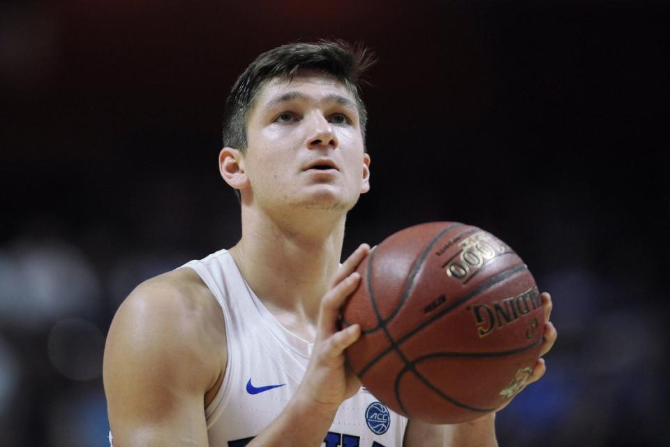 Grayson Allen threw down an impressive dunk at UNLV on Saturday (AP)