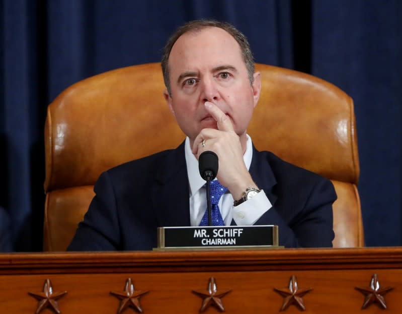 Schiff presides at House Intelligence Committee hearing on Trump impeachment inquiry on Capitol Hill in Washington