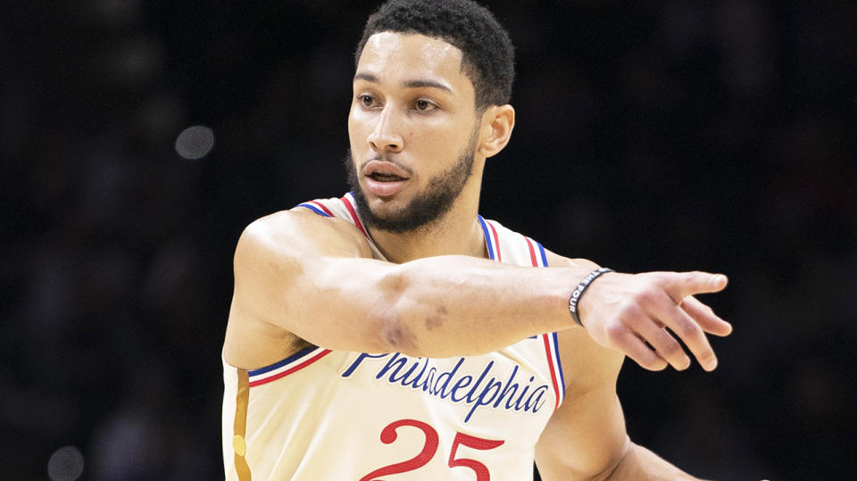 Ben Simmons had three steals in 19 seconds to seal a win for his Philadelphia 76ers. (Photo by Mitchell Leff/Getty Images)