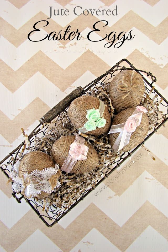 Jute-Wrapped Easter Eggs