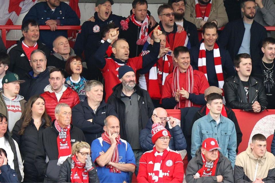 Fellowship of the Norwegian Accrington Stanley Supporters at Stanley’s home game against Crewe Alexandra. IMAGE: Fellowship of the Norwegian Accrington Stanley Supporters at Stanley’s home game against Crewe Alexandra <i>(Image: KIPAX)</i>