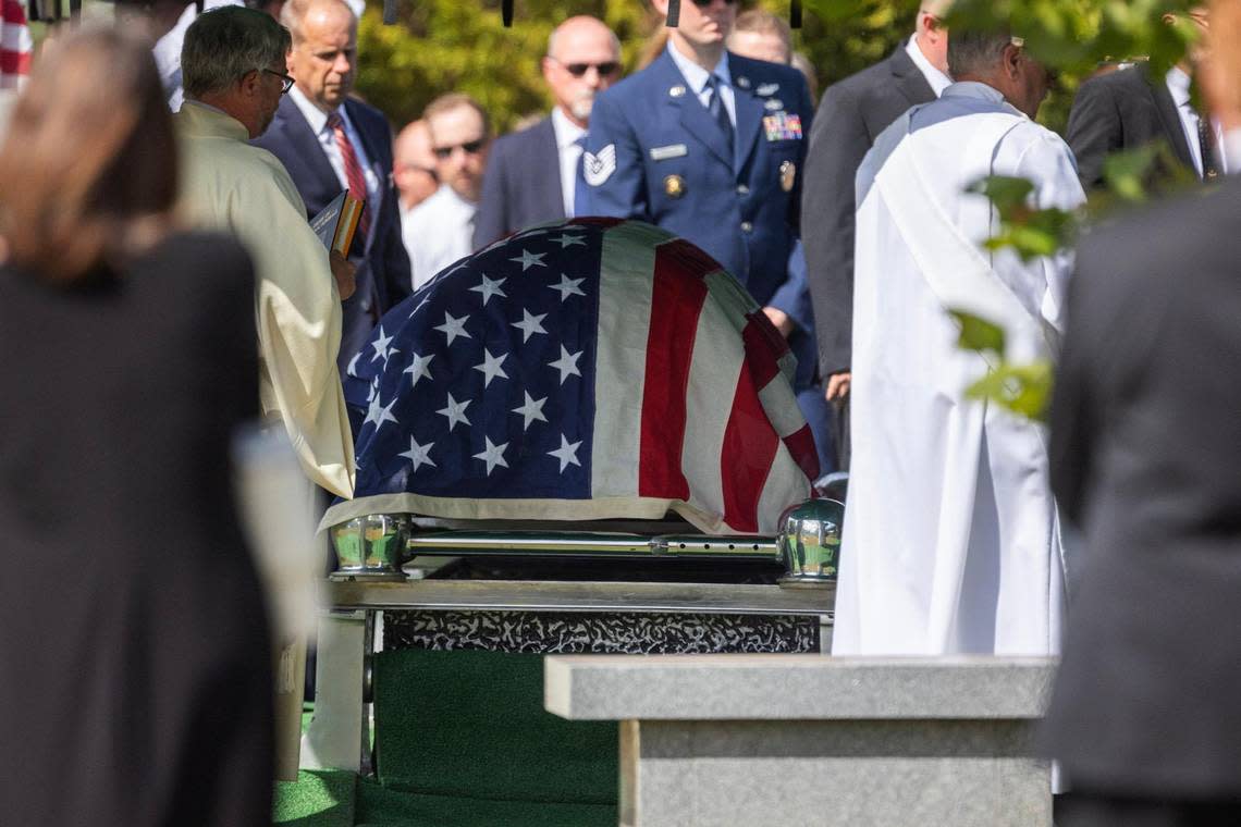 Law enforcement, first responders and family attend a funeral for Richland County Sheriff’s Department Deputy Jacob Salrin on Thursday, October 5, 2023 Joshua Boucher/jboucher@thestate.com