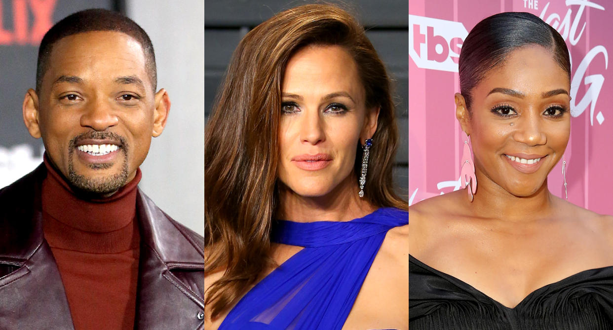 Will Smith, Jennifer Garner, and Tiffany Haddish are some of the celebs sharing their early headshots. (Photos: Getty Images)