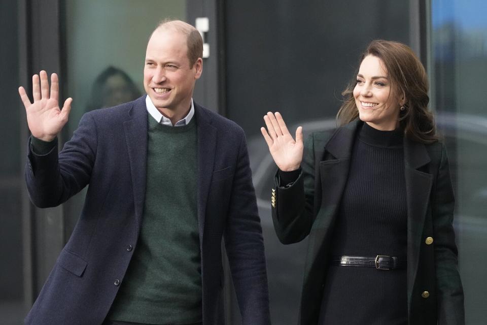 Prince William, Prince of Wales and Catherine, Princess of Wales during their visit to Royal Liverpool University Hospital