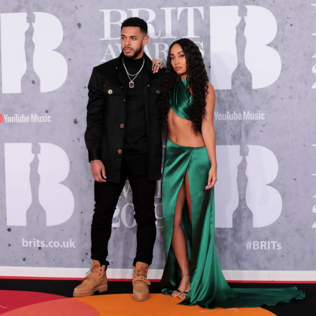 Andre Gray y Leigh-Anne Pinnock en una foto de 2019 credit:Bang Showbiz