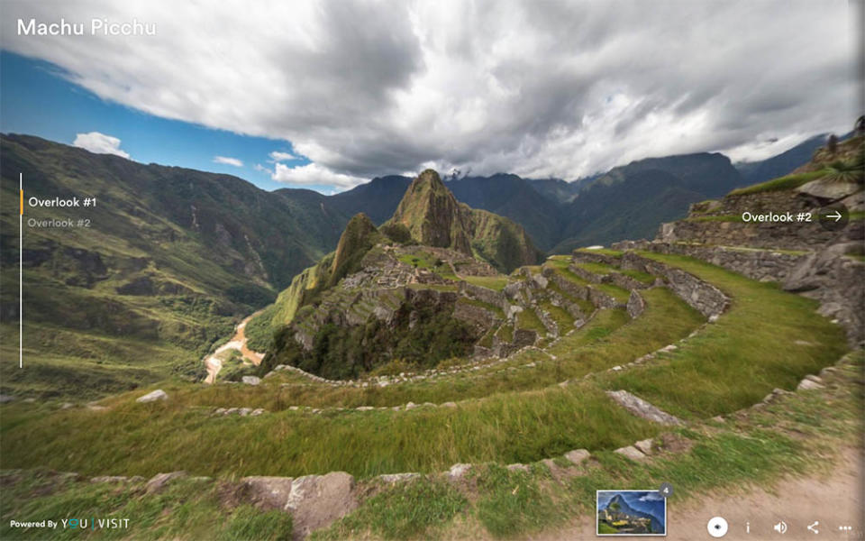 Machu Picchu Overlook #1（圖片來源： www.youvisit.com/tour/machupicchu）