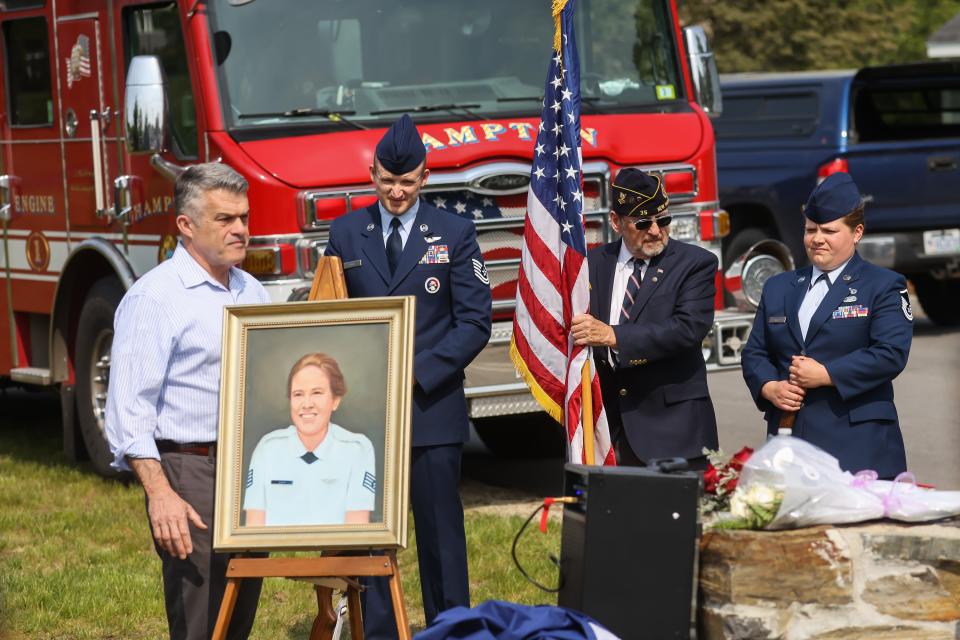 A picture of Sgt. Desiree Loy was displayed during the ceremony naming a street in her honor in Hampton.
