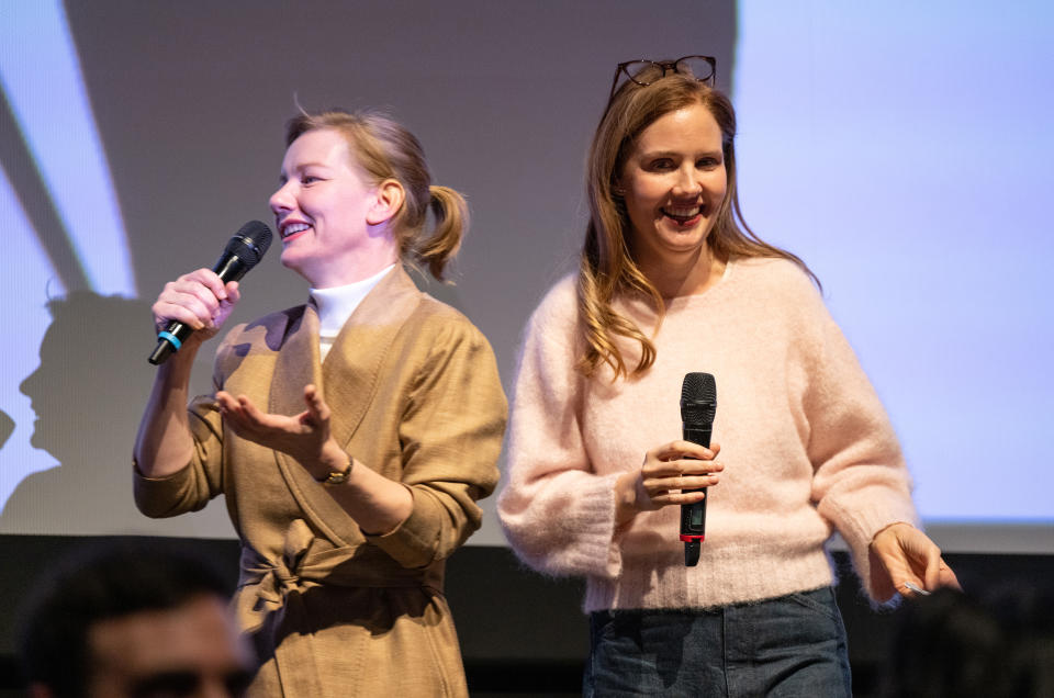 (L-R) Sandra Hüller and writer-director Justine Triet