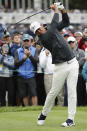 Brooks Koepka hits his tee shot on the third hole during the third round of the U.S. Open Championship golf tournament Saturday, June 15, 2019, in Pebble Beach, Calif. (AP Photo/Marcio Jose Sanchez)