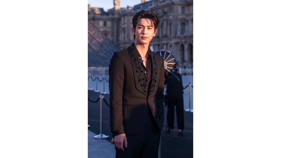 Zhang attended Paris Fashion Week back in September 2023 in a bedazzled dinner jacket