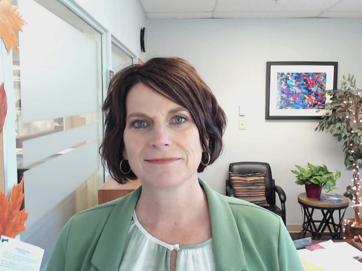 Connie Keating, New Brunswick Teachers Association president, says 'numerous' people have brought forward 'very valid reasons' why the province's plan for what it calls a 50-50 model to replace French immersion 'may not be exactly what we need.'   (CBC - image credit)