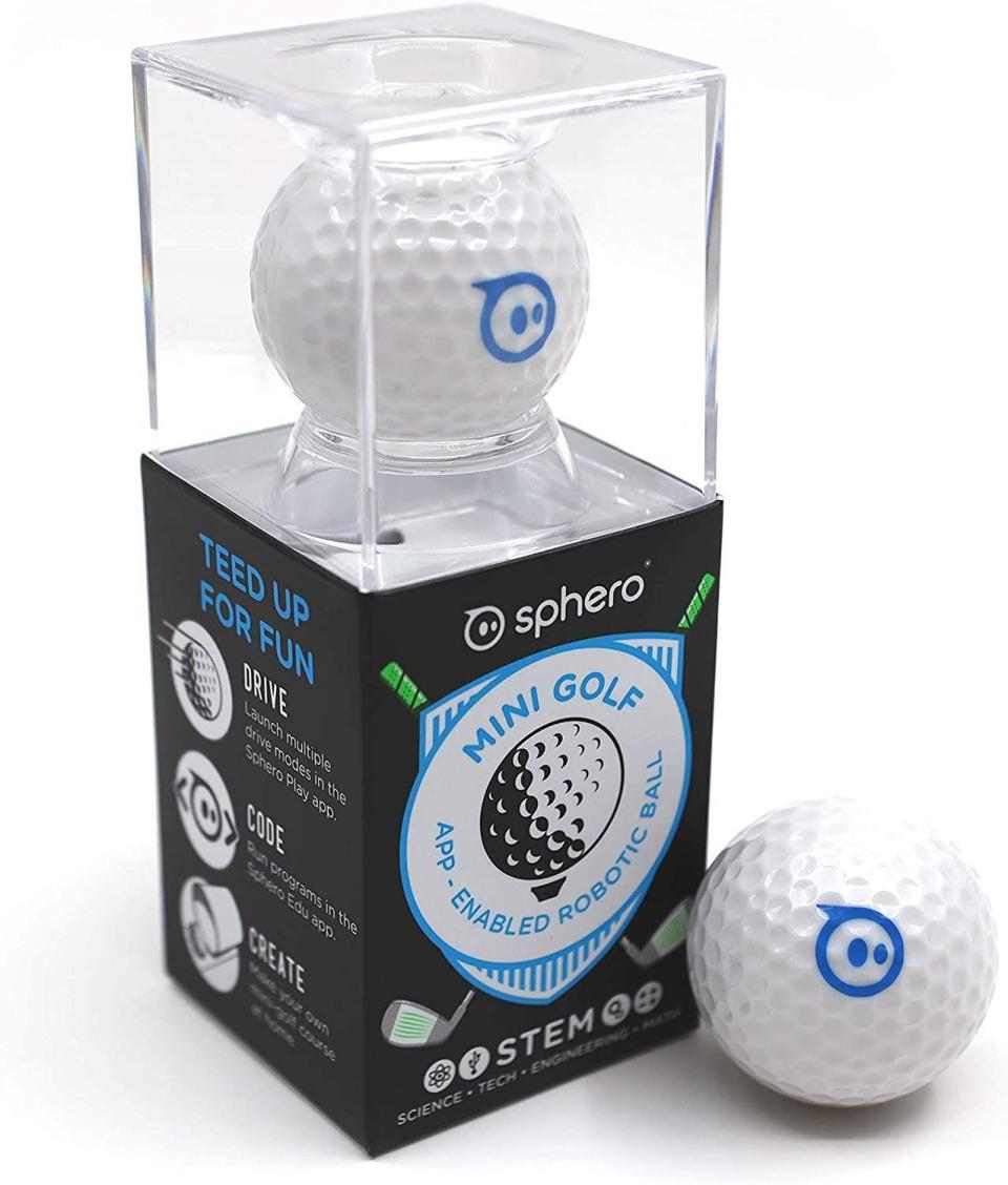 35) Sphero Mini Golf: App-Enabled Programmable Robot Ball - STEM Educational Toy for Kids Ages 8 & Up - Drive, Game & Code with Play & Edu App, Eggshell White