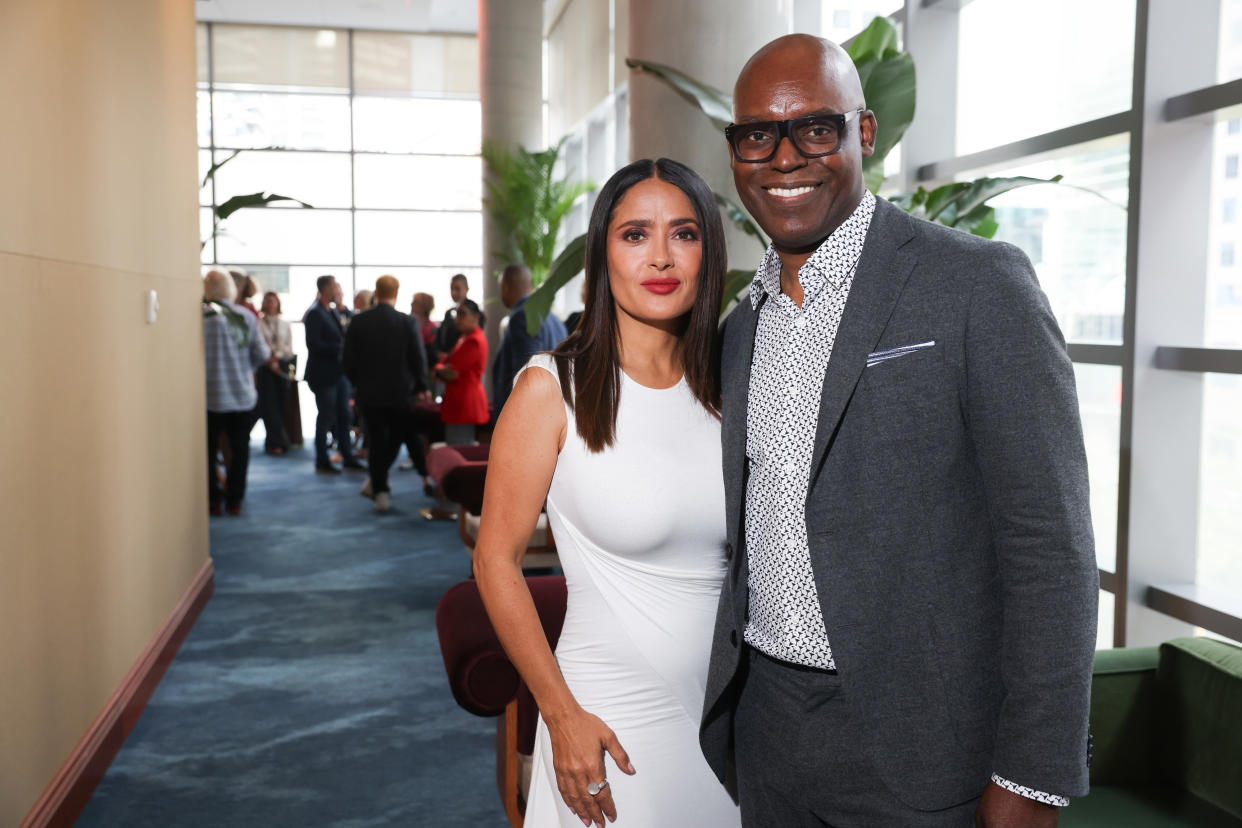 Salma Hayek and Cameron Bailey