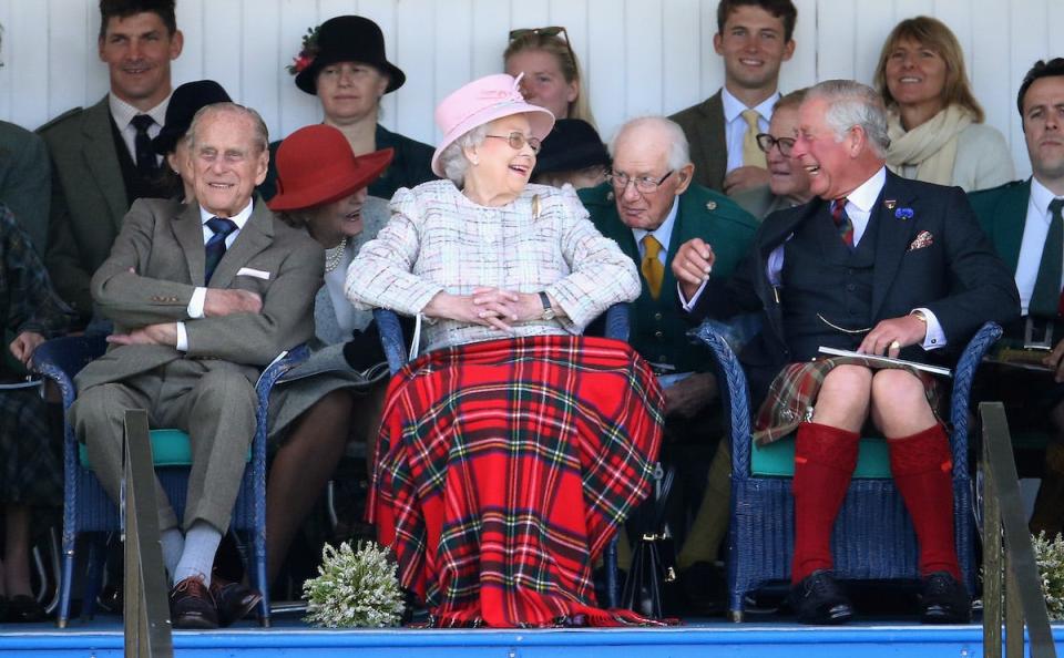 Prince Philip, the Queen and Prince Charles