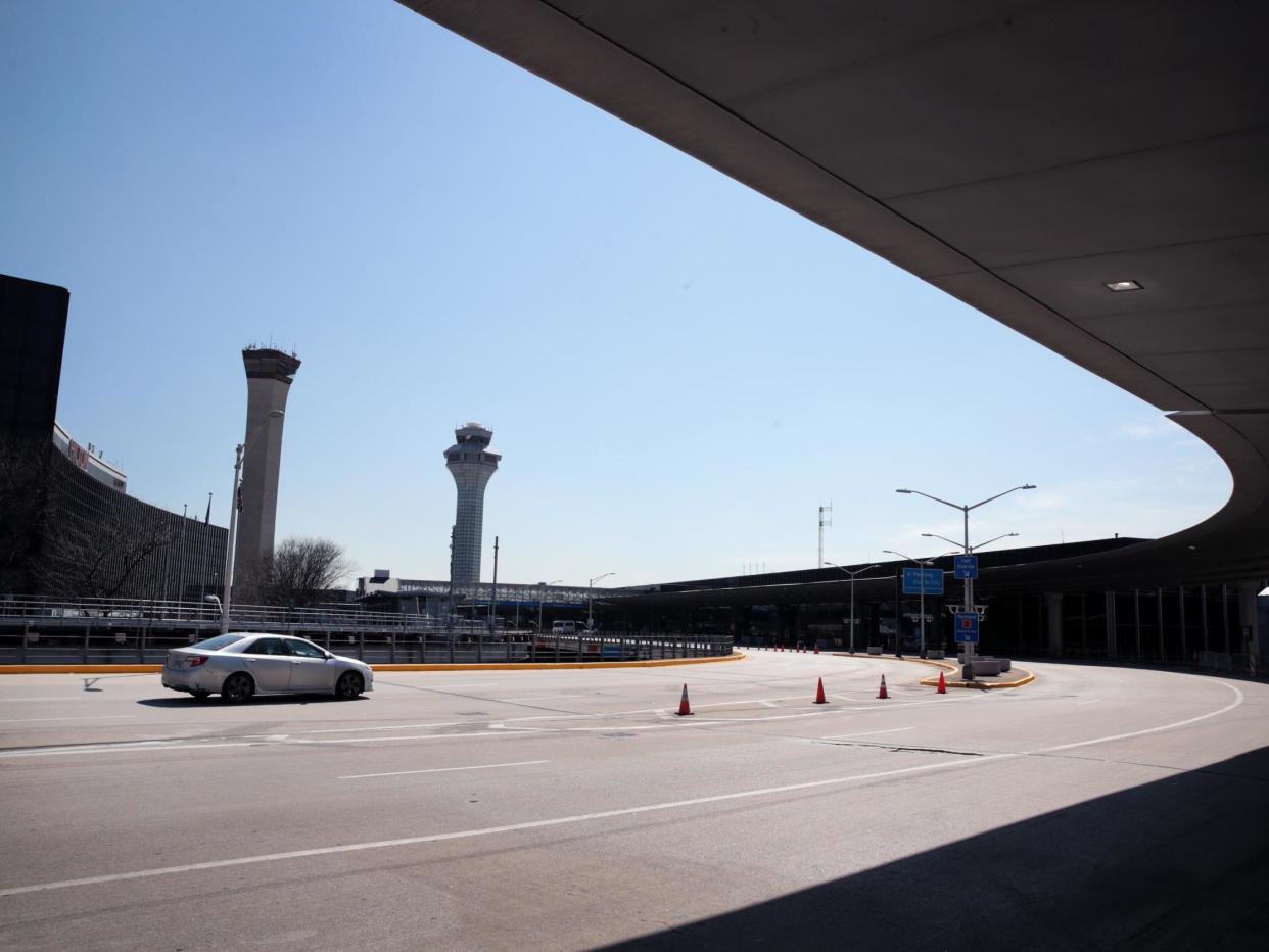 A deserted Chicago, Illinois: (Scott Olson 2020 Getty Images)