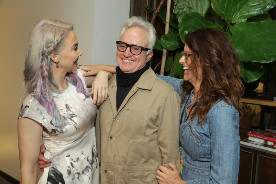 Whitney Cummings, Bradley Whitford and Amy Landecker at the Los Angeles Premiere of ‘How It Ends.’ - Credit: Steve Cohn