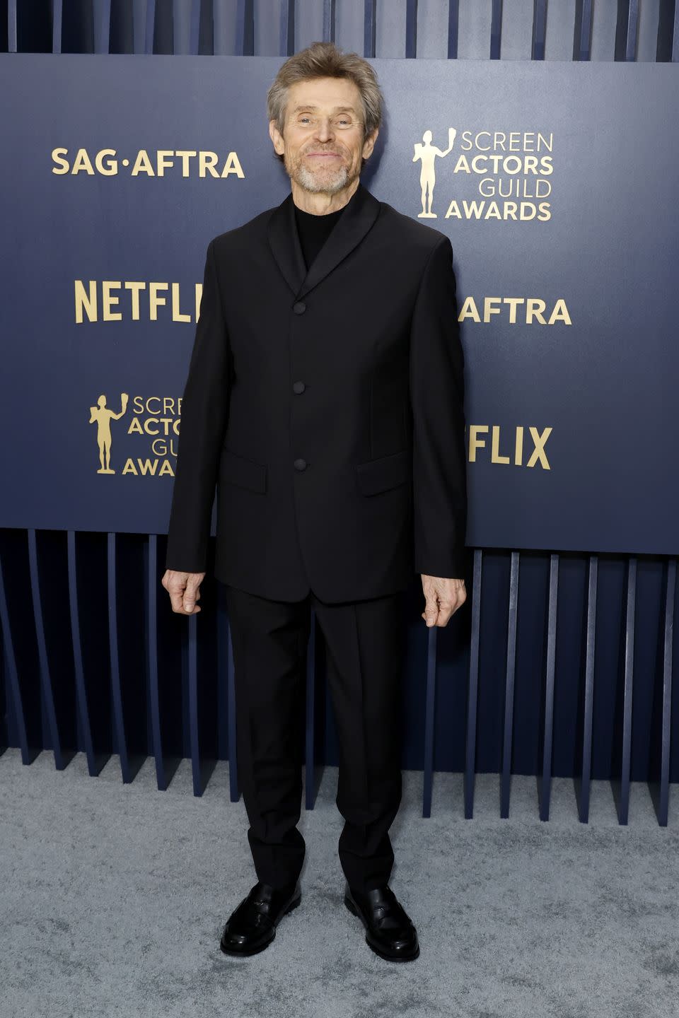 los angeles, california february 24 willem dafoe attends the 30th annual screen actors guild awards at shrine auditorium and expo hall on february 24, 2024 in los angeles, california photo by frazer harrisongetty images
