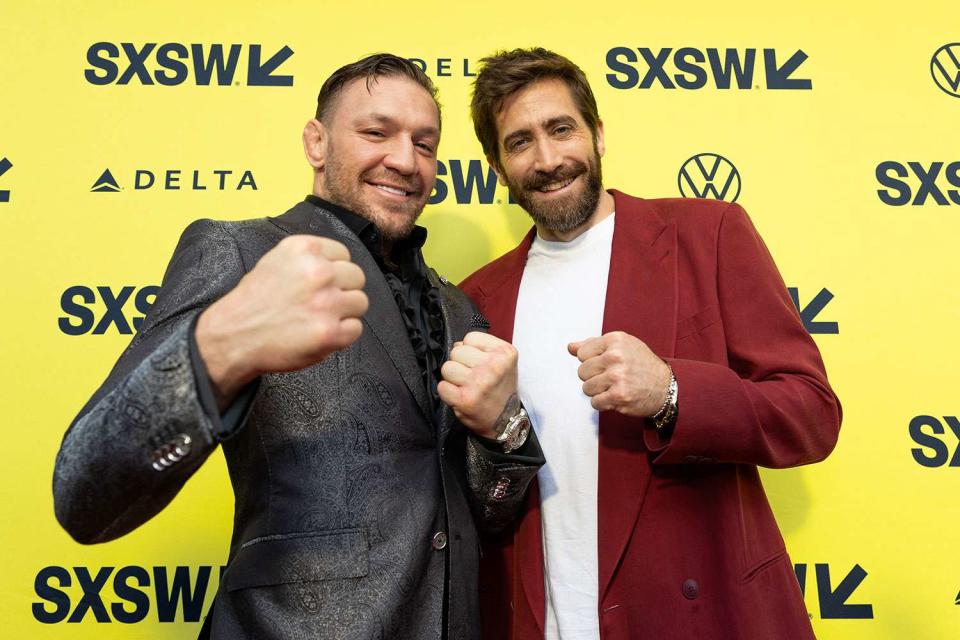 <p>by Travis P. Ball/SXSW Conference & Festivals via Getty</p> Conor McGregor and Jake Gyllenhaal during the premiere of <em>Road House</em> at SXSW in Austin, Texas, on March 8, 2024