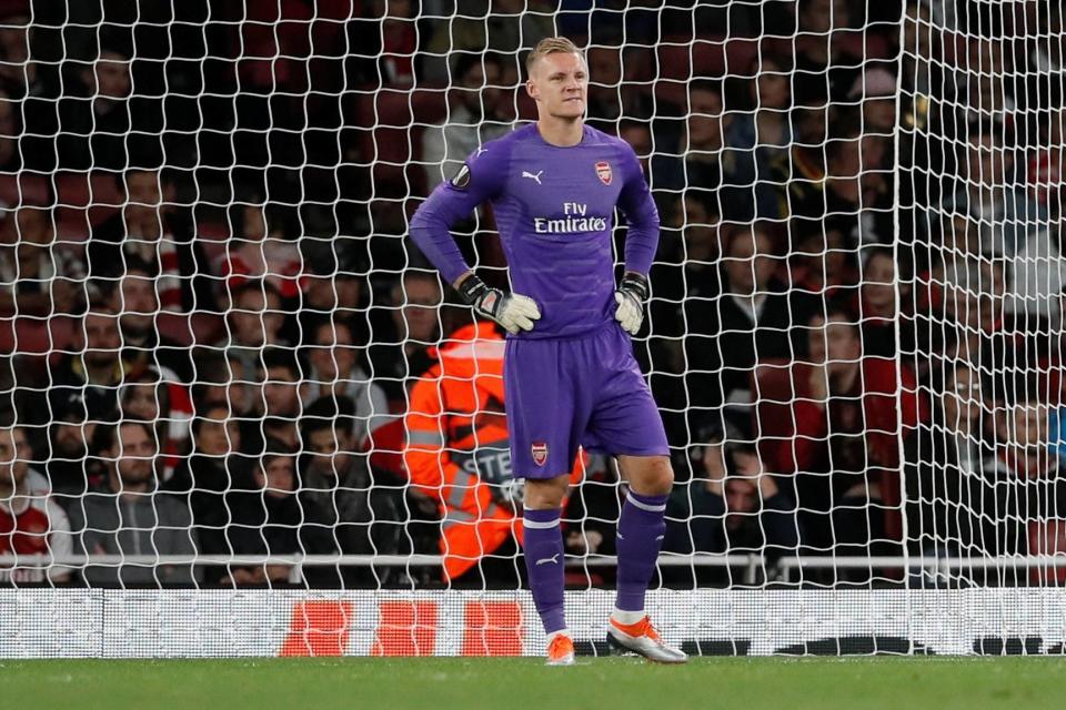 Just for starters: Bernd Leno makes his debut for Arsenal on Thursday: REUTERS