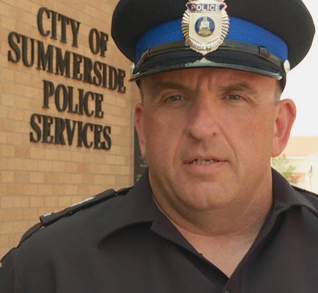 Sgt. Jason Blacquiere of the Summerside Police says the force wants to locate the man in the grey minivan to check his intentions. (Tom Steepe/CBC - image credit)