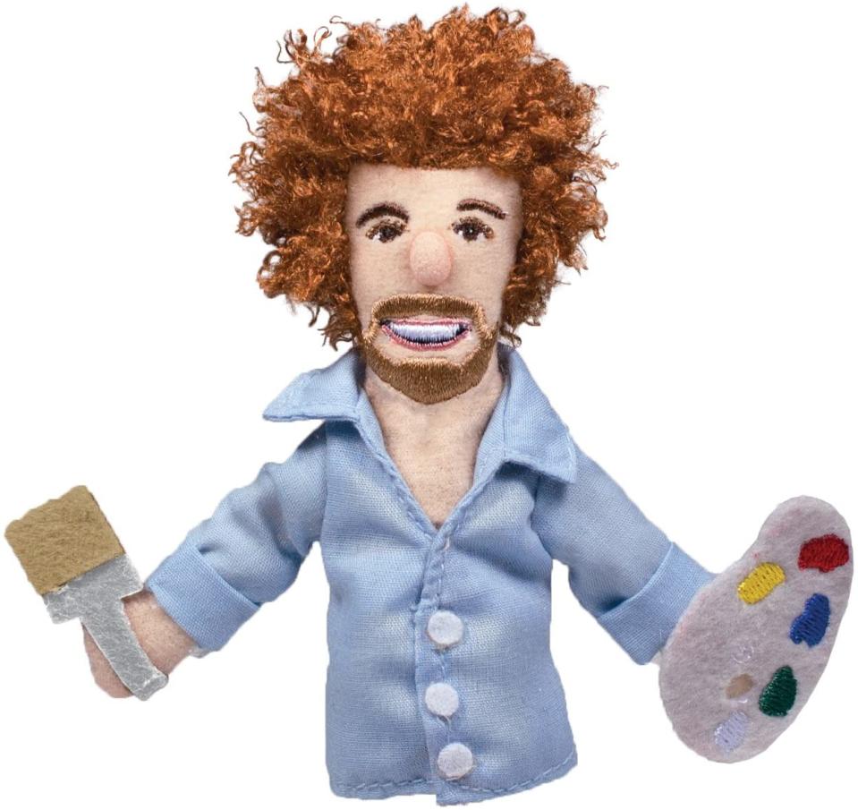 Bob Ross Finger Puppet and Refrigerator Magnet