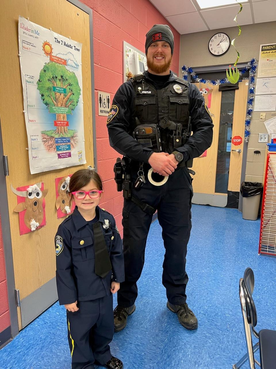 Members of the Galion Police Department helped kick off Safety Week this month at Galion Primary School as students were encouraged to dress up as a first responder or community helper.