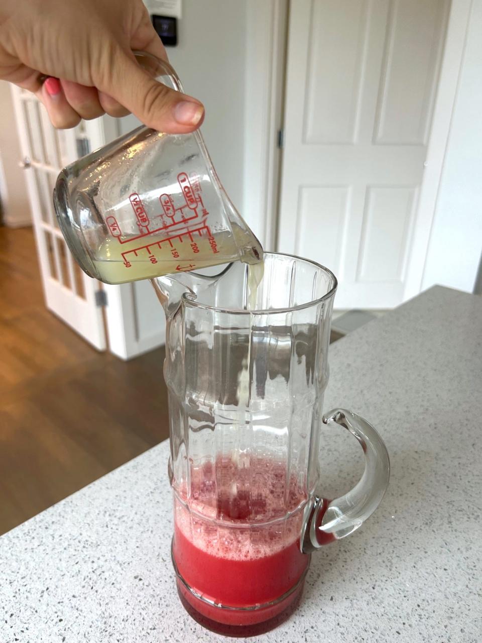 Adding lime juice to Ina Garten's watermelon cosmo