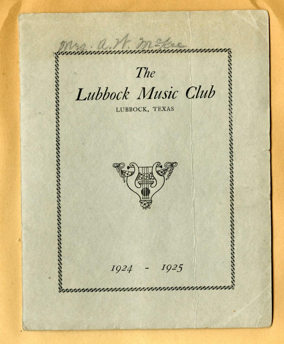 Book cover of the first concert presented by the club.