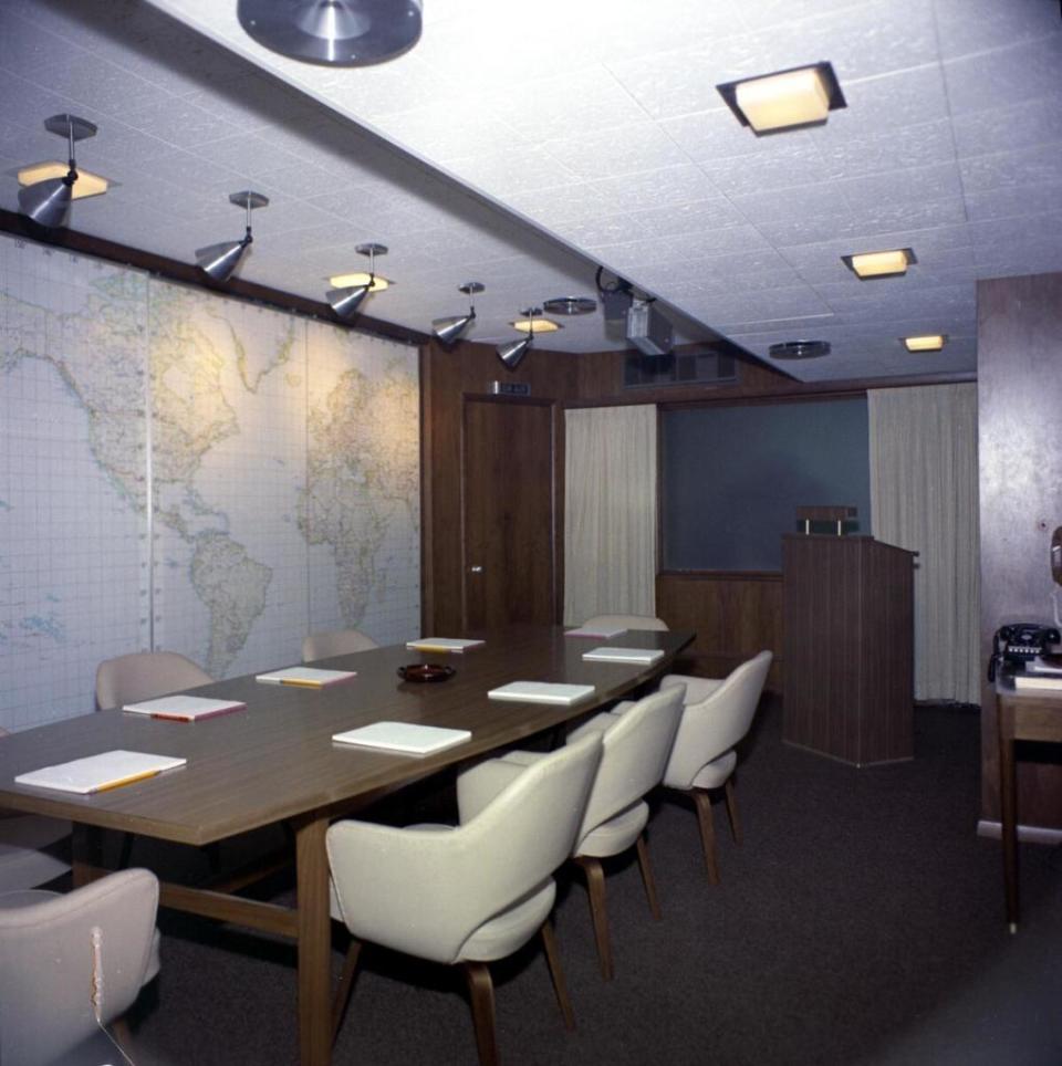 John F. Kennedy was the first president to implement a Situation Room. Robert Knudsen. White House Photographs. John F. Kennedy Presidential Library and Museum, Boston