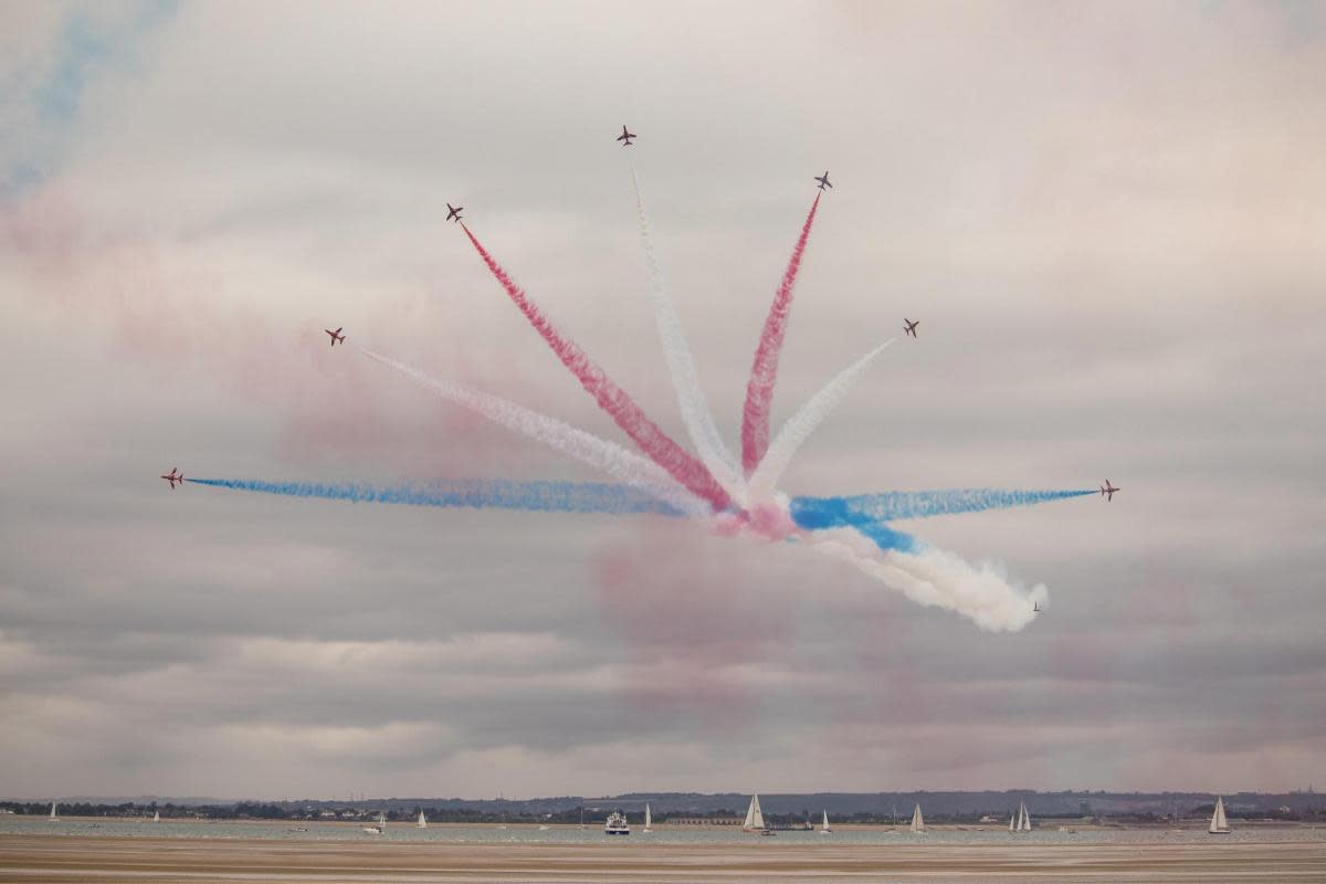 Red Arrows over Ryde. <i>(Image: Jack Downer)</i>