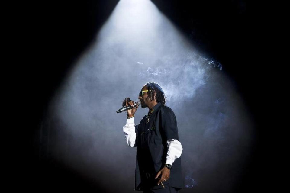 Snoop Dogg, shown here performing at the Coachella Valley Music and Arts Festival in Calif. in a 2012 file photo, is in concert this summer in Raleigh with Wiz Khalifa & Too Short