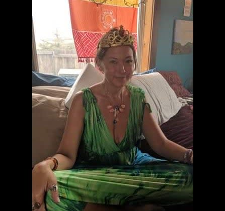 Amy Carlson, 45, whose followers call her ‘Mother God’ (Fecebook LoveHasWon)
