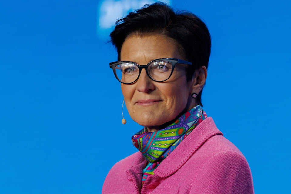 Jane Fraser CEO, Citi, speaks at the 2023 Milken Institute Global Conference in Beverly Hills, California, U.S., May 1, 2023. REUTERS/Mike Blake