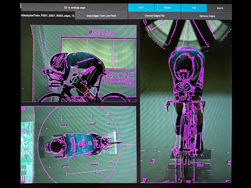 Limar Alien wide aerodynamic time trial helmet, Silvertone wind tunnel testing screengrad