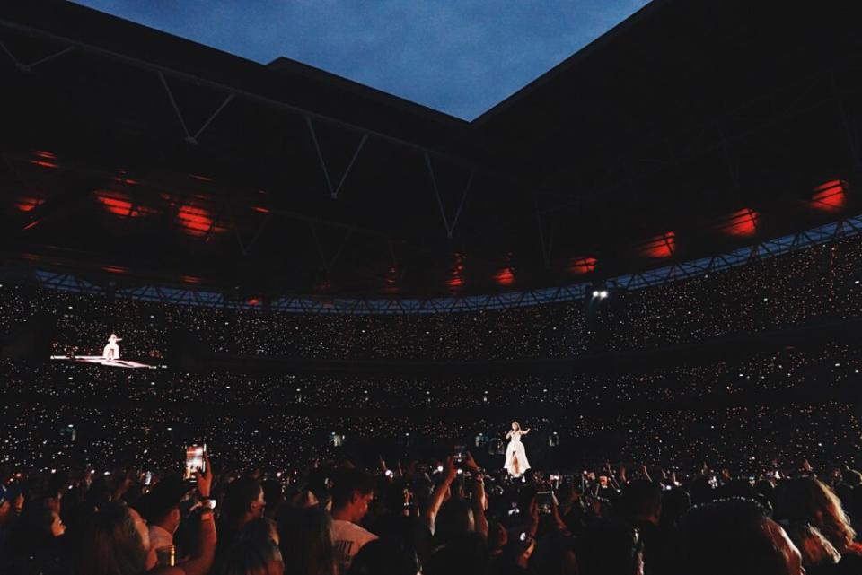 Taylor Swift performing at London’s Wembley Stadium on 21 June 2024 (Image: Joseph Kocharian)