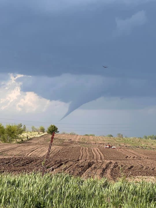 Photos from Candy Fitch of the tornado at Westmoreland on Tuesday.