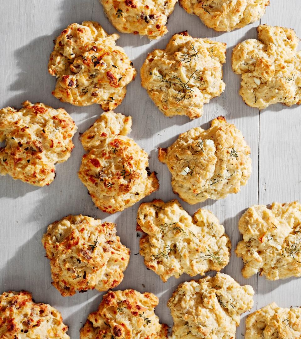 breakfast-sausage-and-gruyere drop biscuits