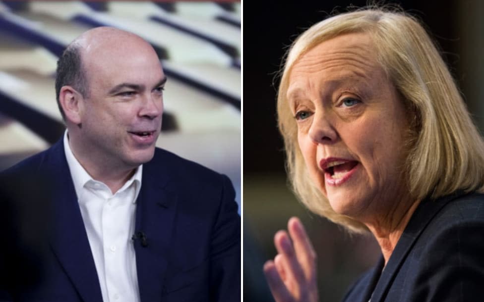 Former Autonomy chief executive Mike Lynch and HP chief executive Meg Whitman - Bloomberg/Getty