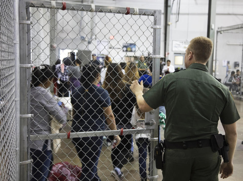 <em>Heartbreaking – the audio clip includes children screaming from their parents after being separated at the US border (Picture: AP)</em>