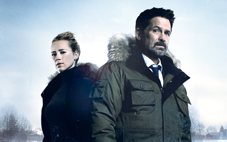 Karine Vanasse and Billy Campbell in the Canadian import 'Cardinal' (Photo: Hulu)