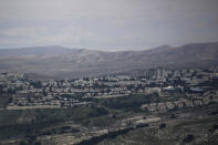 A view of Israeli settlement of Maale Adumim, in the West Bank, Thursday, Feb. 23, 2023. (AP Photo/Mahmoud Illean)