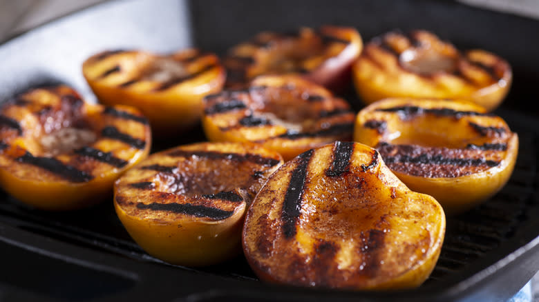 Grilled peaches