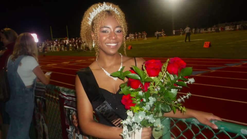 Amber Wilsondebriano, 17, was crowned the first Black homecoming queen at her private school in Charleston, South Carolina. - courtesy Monique Wilsondebriano