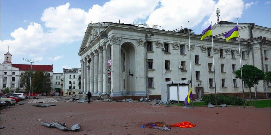 Chernihiv Drama Theater after Russian missile strike, August 19, 2023